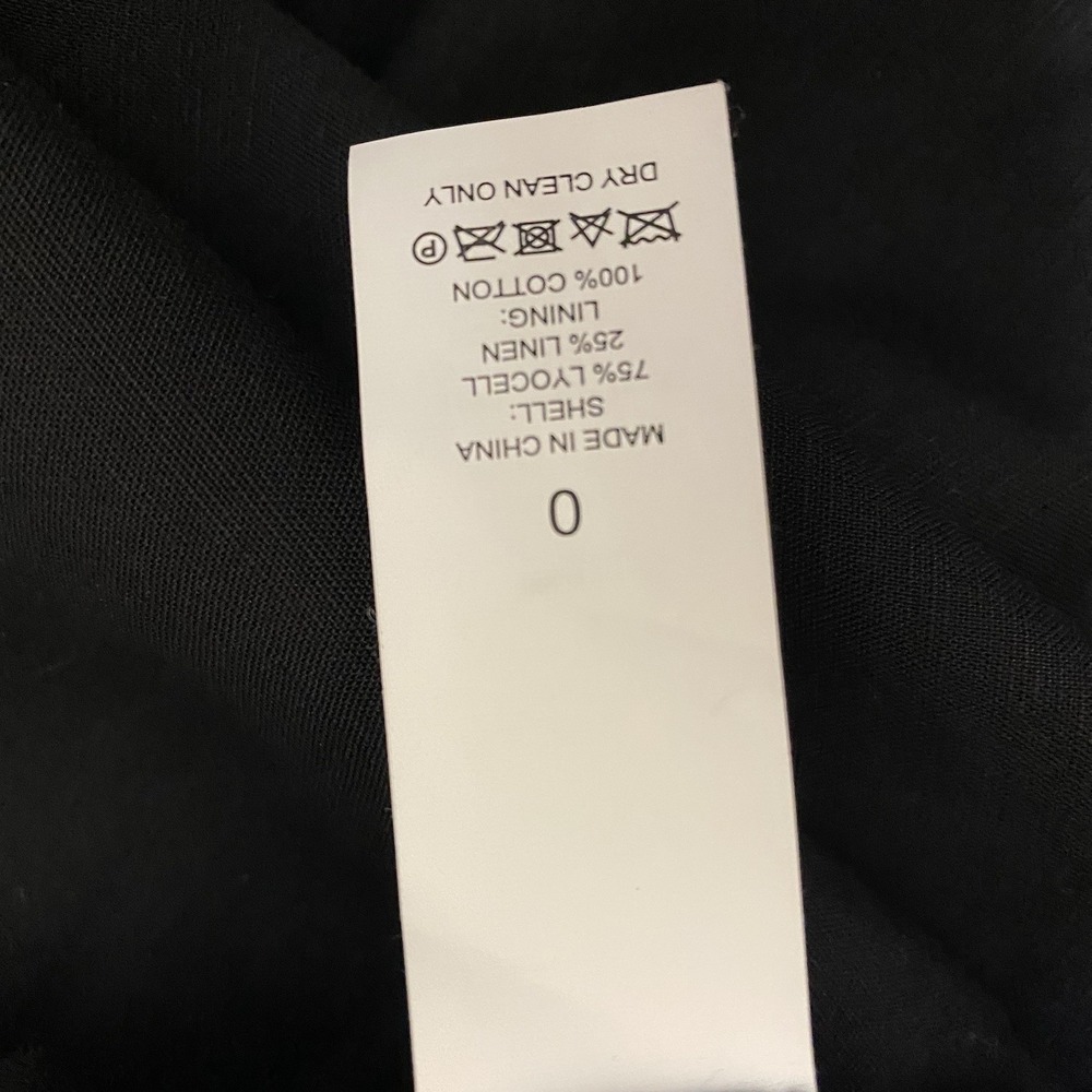 Kate Spade New York Side-Button Linen Blend Jumpsuit Wide Leg Blac Size 0 [1, 2] - Picture 7 of 8